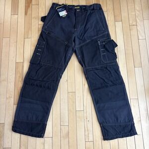 Blaklader 1600 Work Pants Black Cordura YKK Zip Men's Size 34X32 New With Tags